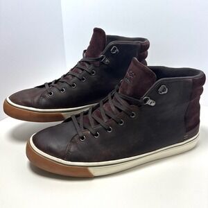 UGG Hoyt II Waterproof High Top Leather Suede Sneakers Sz 12 Dark Brown 1098550